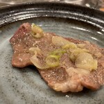 焼肉おしわら 雅 - 葱は後乗せ