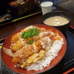 Manshichi - えび玉丼セット 豚汁付き ￥1,350