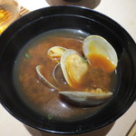 鮨 多門 - 愛知のあさりの貝汁。