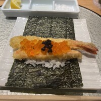 天冨良 麻布よこ田 新宿別邸 - いくらとキャビアの天巻