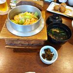 釜めし菜時記 さき亭 - コースの釜めし 桜えびと新生姜