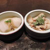 銀座 竹の庵 5丁目本店 - 突き出し　里芋と豚肉