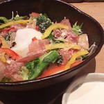 Maemiya - 春野菜と生ハムのサラダです☆