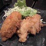 囲炉裏料理 うな革 和なり - カキフライ、唐あげ