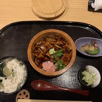 御料理あきやま - にゅうめん　ホタルイカの酢味噌