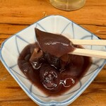Tempura Suzuki - 季節の小鉢、ホタルイカ沖漬け