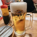 大衆ホルモン酒場 鶴松 - タイムサービスの生ビール319円