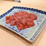 江戸焼肉 - 純血但馬万葉牛サーロインの焼きすき