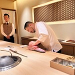 江戸焼肉 - たん生捌き