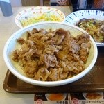 Sukiya - こくみそ野菜牛丼とサラダセット