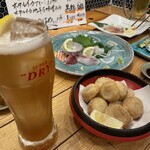 Jukuseigyobafukuikemmihamachou - 里芋の揚げ物とクラフトコーラ