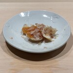 すし宮川 - 自家製焼き唐墨、月光百合根、鰹節