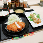 Matsunoya - 超厚切りロースかつ定食、チキン南蛮