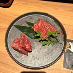 すすきの焼肉きらく - 「和牛ハラミと和牛サガリ（極みコース⑥）」（2024.5/21）