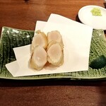 ふかがわ翁 - 帆立の天ぷら
