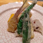 坂ノ下　田茂戸 - 揚物　どんちっち鯵　ヤングコーン　谷中生姜