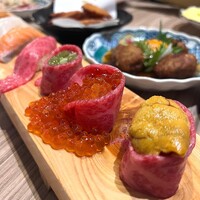 黄金出汁しゃぶと江戸前寿司 肉のあさつ 梅田お初天神店 - 