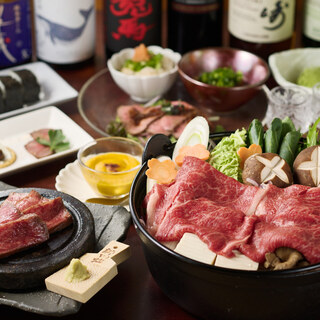 常連様にもご好評の出汁使用◆大鍋と石焼きが主役の肉料理コース