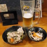 Hisago - ほろ酔いセット  煮込み+小鉢  650円