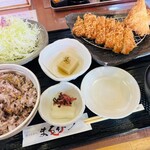 Marukatsu - ランチ定食A（ロースカツ、メンチカツ）（1,080円）