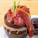 <Seasoned Genghis Khan (Mutton grilled on a hot plate) > Pot-marinated premium shoulder loin (1 serving)