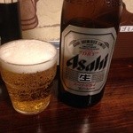 第三の醤油らーめん ばしらあ - 瓶ビール500円