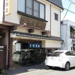 上州屋餅店 - お店の外観　看板が老舗を感じさせますよ（笑）