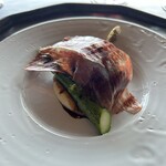 middle - グリーンアスパラに生ハム☆