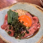 炭火焼鳥 大笑 - レバニラユッケ