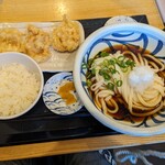 手打ちうどん　うえだ - 一番人気のとり天定食　かけうどんかおろしぶっかけか選べます。