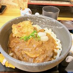 手打ちうどん 大蔵 - トッピングを乗せて
      かしわ天カレーうどんに♡