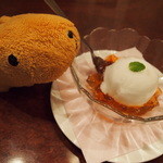 チャイナダイニング飛天 - プーアール茶のゼリーライチのシャーベット添え