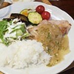 キッチン ブルー グローブ - 再びワンプレート