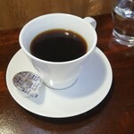 キッチン ブルー グローブ - ホットコーヒーのアップ