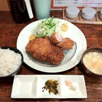 とんかつ 椛 - 夜限定Aセット（ロース200g＋ヒレ60g）