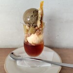 七福食堂 - ほうじ茶と柑橘のパルフェ