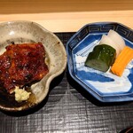 日本料理 柳燕 - 鰻の地焼き、お新香