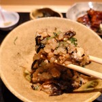 日本料理 柳燕 - 伊勢志摩の鹿尾菜に鹿児島の鰻の炊き込みご飯