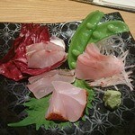 陽の介 - お造り　すずき、石鯛、まだい、きんめ