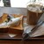 ディゾン - 料理写真:あんバタートースト&カフェラテ