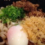 Hanamaru Udon - 牛肉温玉ぶっかけ。