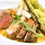 本格イタリアンレストラン Bel e Moco - 恋する豚フィレとロースの窯焼き グリーンペッパーのソース