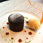 ラ メゾン ドゥ グラシアニ - キャラメルとショコラのフォンダン　ベイリーズのアイスクリーム