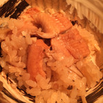 銀座 水野 - 穴子と牛蒡と山椒の土鍋ごご飯