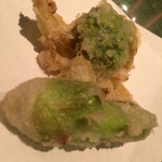 銀座 水野 - たらの芽・ふきのとうの天麩羅