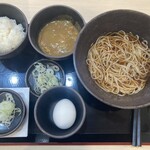 ゆで太郎 - 朝食、納豆、温そば480円、カレールー