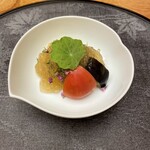 季節料理　なかしま - 野菜の出汁ジュレかけ