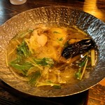 和食居酒屋　旬門 - 大山鶏と茄子の生姜鍋