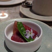 ジャヌ メルカート - アミューズ。牛の生ハム。