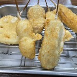 串泰 - 大瓶ビールセットの串かつ⑥本〜